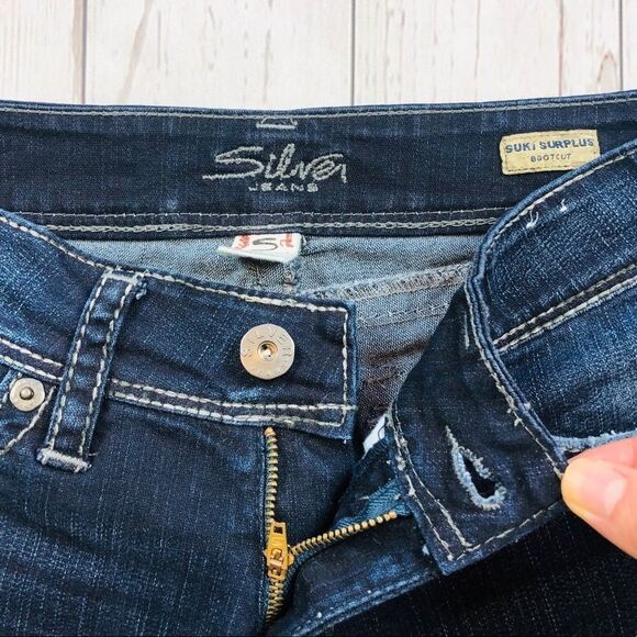 🇨🇦Silver Suki Surplus Distressed Jeans Siz… - Picture 3 of 8